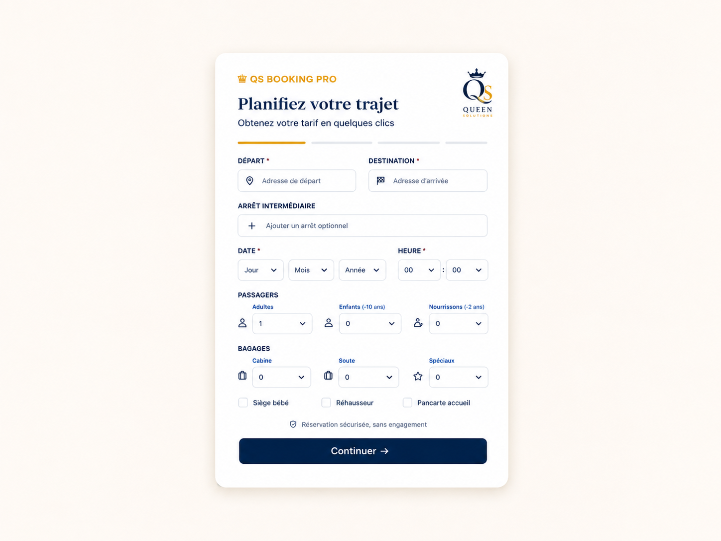 QS Booking Pro module de réservation en ligne pour chauffeurs VTC